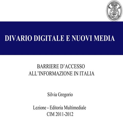 Divario Digitale (2011) | PPT