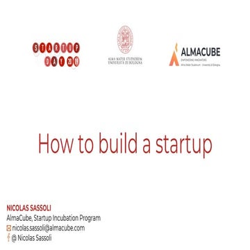How to build startups