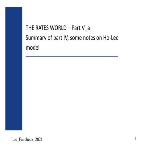 Hull White model presentation | PDF