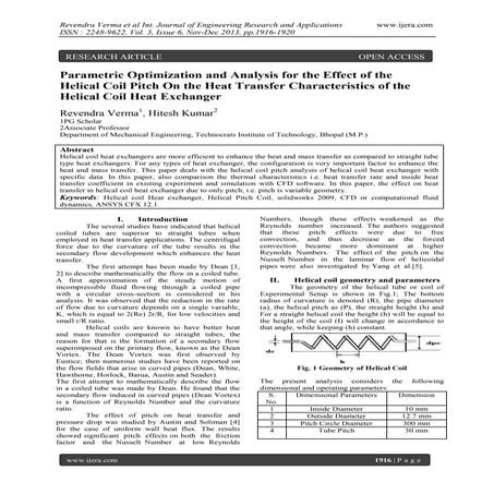 Comparative CFD Analysis of Shell and Serpentine Tube Heat Exchanger | PDF