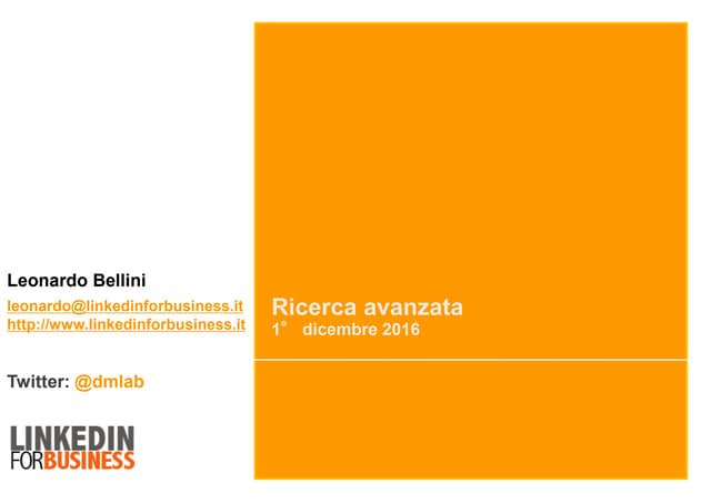 Linkedin Search- come usare la rice...