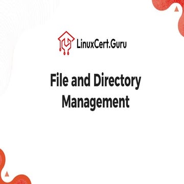 File and Directory Management - LFCS (Essential Commands) | PDF