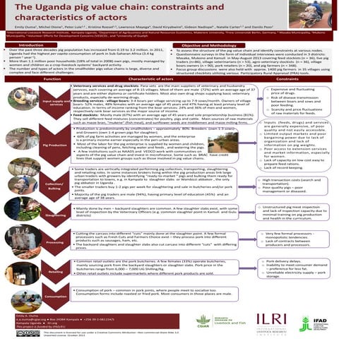 The Uganda pig value chain: Constraints and characteristics of actors