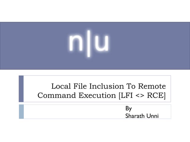 Local File Inclusion to Remote Code Execution