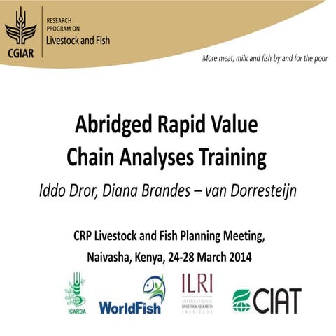 Abridged rapid value chain analyses training 