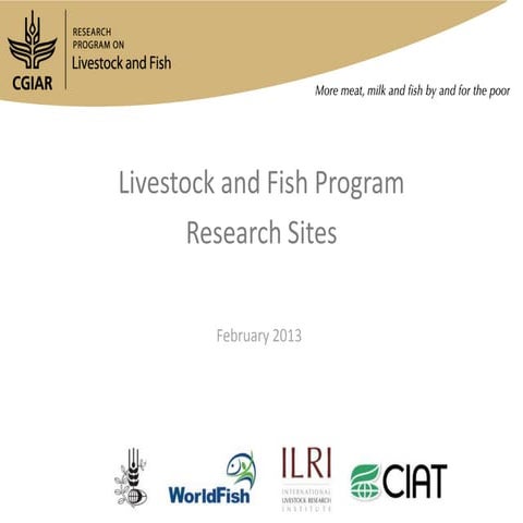 Livestock and Fish program research sites