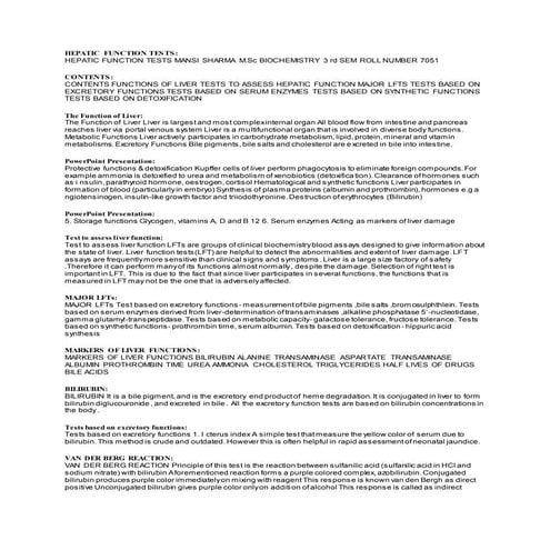 Liver function tests