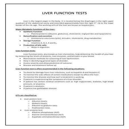 liver function test