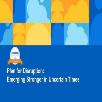 Plan for Disruption: Emerging Stronger in Uncertain Times