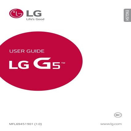 LG G5 T-Mobile Manual / User Guide (English) | PDF