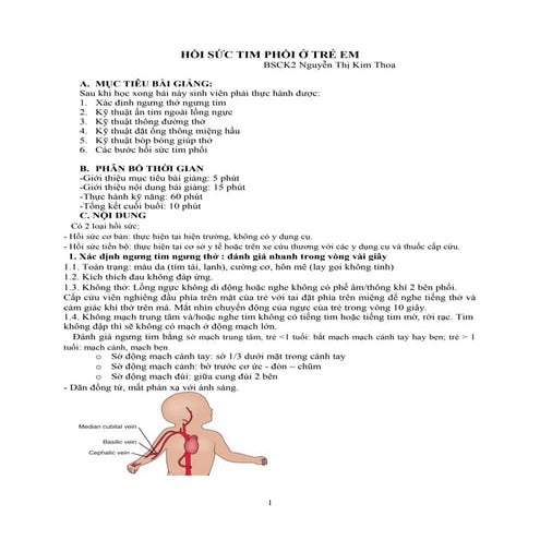 HỒI SỨC TIM PHỔI TRẺ EM