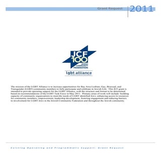 2011 Grant Request to JCF and Endow...