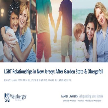 LGBT Marriage, Civil Unions and Divorce in New Jersey