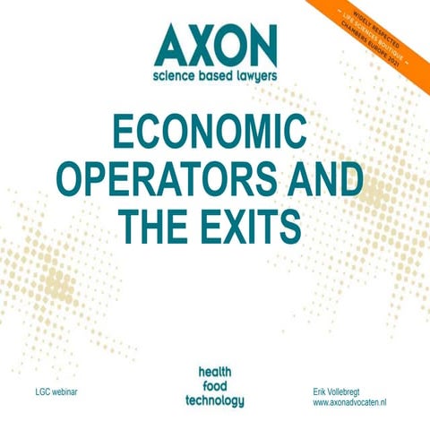 Economic operators and the exits