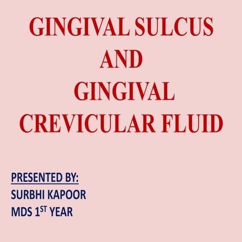 Gingival crevicular fluid