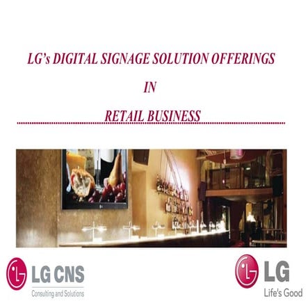 LG display soltuion for retail segment
