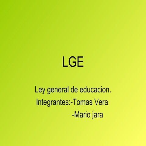 Ley general de educacion | PPT
