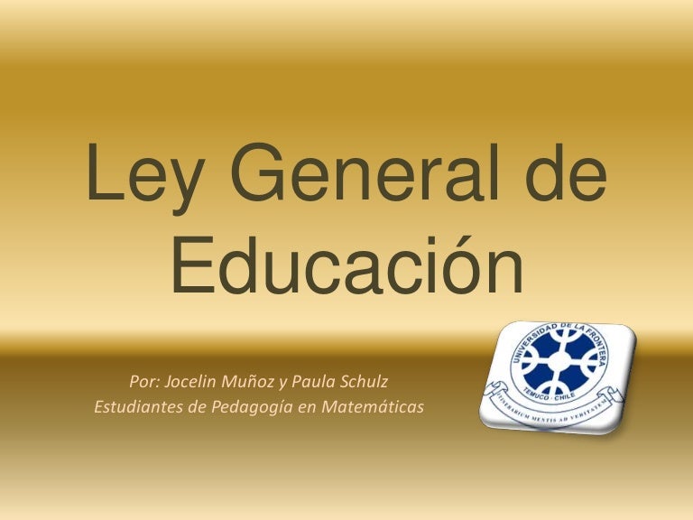 Ley General De Educacion