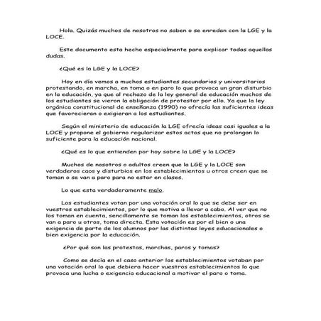LA LGE Y LOCE