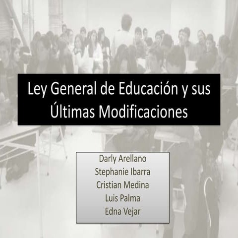 Ley general de educación | PPT