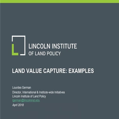 Land Value Capture Examples