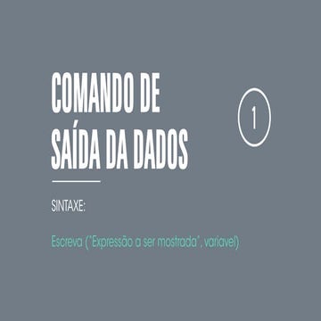 Logica de programação / Algoritmos em Portugol