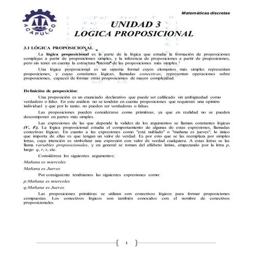 Lógica proposicional