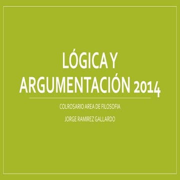 Lógica y argumentación 2014