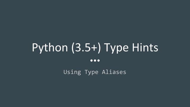 Python type hints | PPT