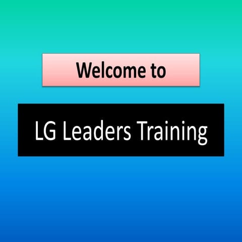 LG Leaders Training Seminar