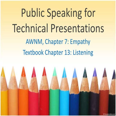 Listening and Empathy