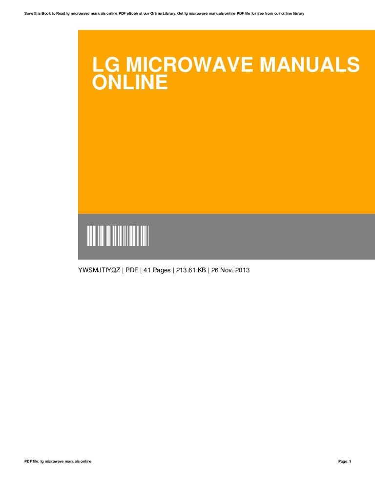 lg microwave manuals online Lg microwave intellowave manual.