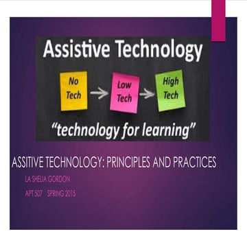 L gordon slideshare assign assitive technology