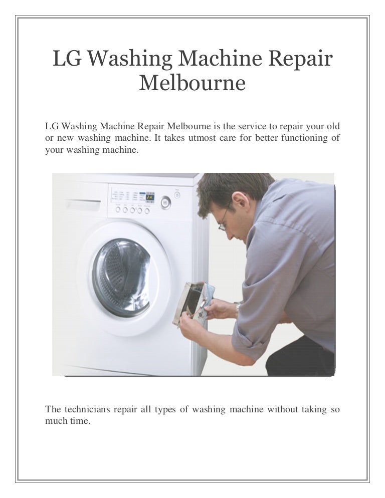 Lg washing machine repair melbourne