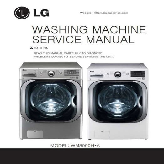 LG WM8000HVA WM8000HWA Front Load Washer Service Manual PDF