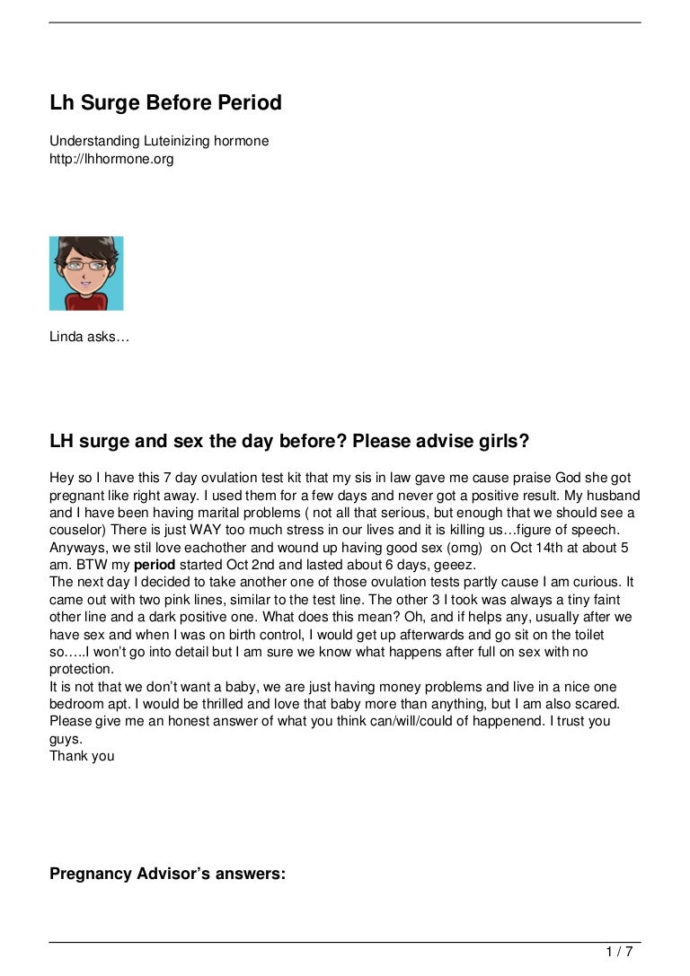 Lh Surge Before Period