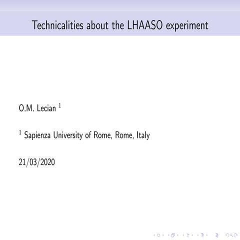 Technicalities about the LHAASO experiment