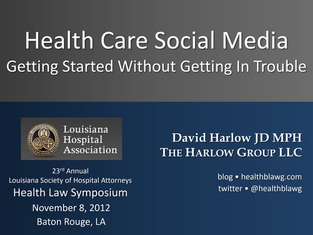 Health Care Social Media - Getting ...