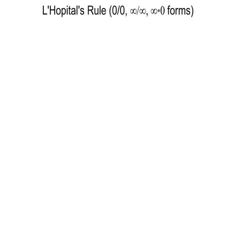 L'Hopital's rule i