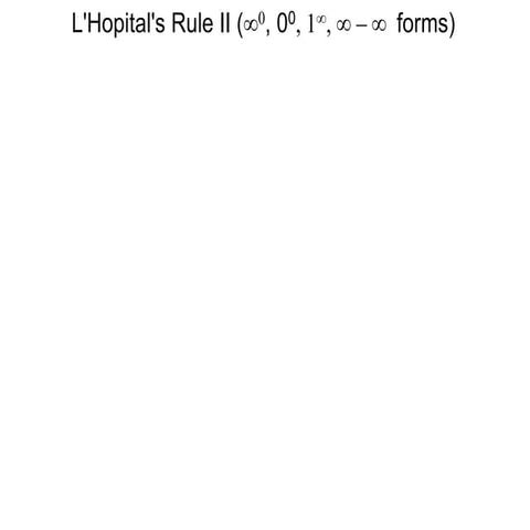 L'hopital rule ii