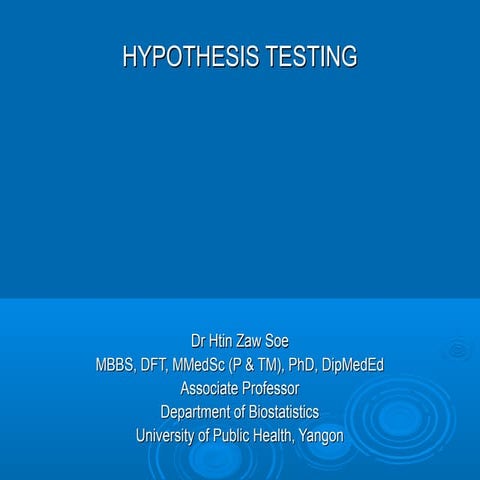 L hypo testing