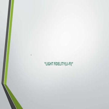 Light fidelity(LI-FI)