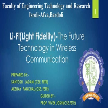 Li fi(light fidelity)-the future technology in wireless