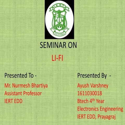 Li fi project presentation