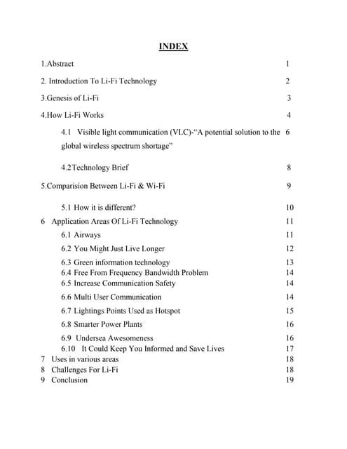 Seminar Report on Li-Fi Technology