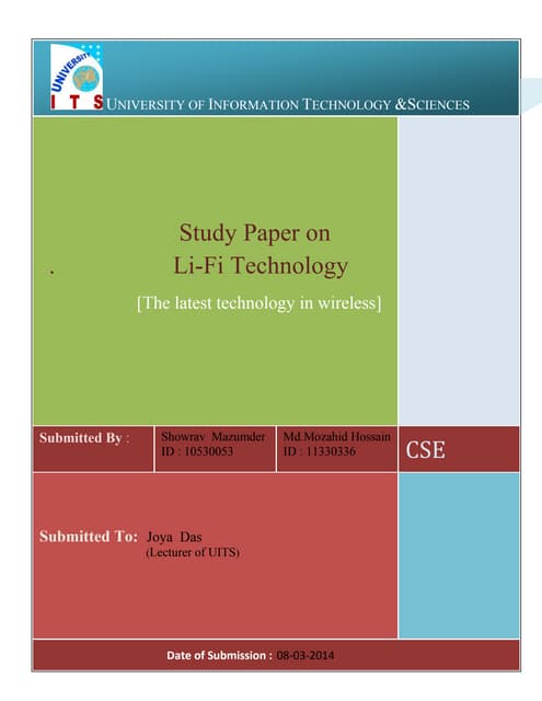 study paper on Li-Fi technology
