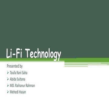 Li fi technology ppt | PPT
