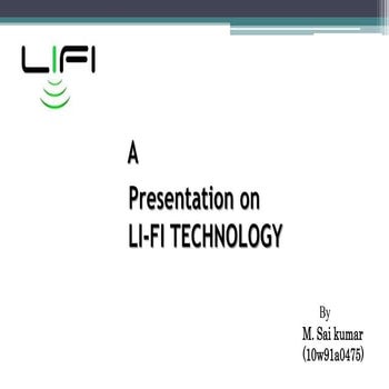Li fi technology by mandaji sai kumar 475