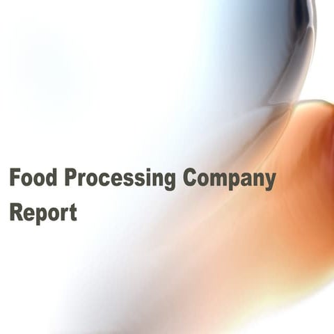 Company Research: Food Science