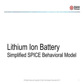 Simple model of Lithium Ion Battery...
